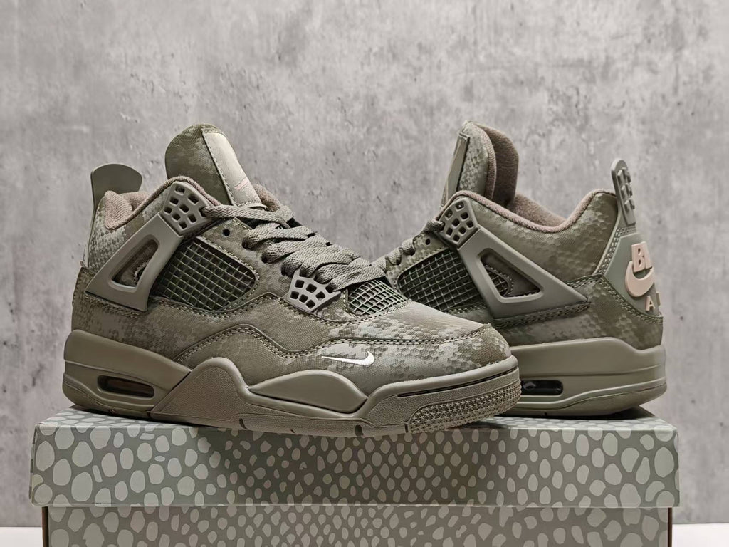 Air Jordan 4 Retro Military Mamba Custom Olive Black