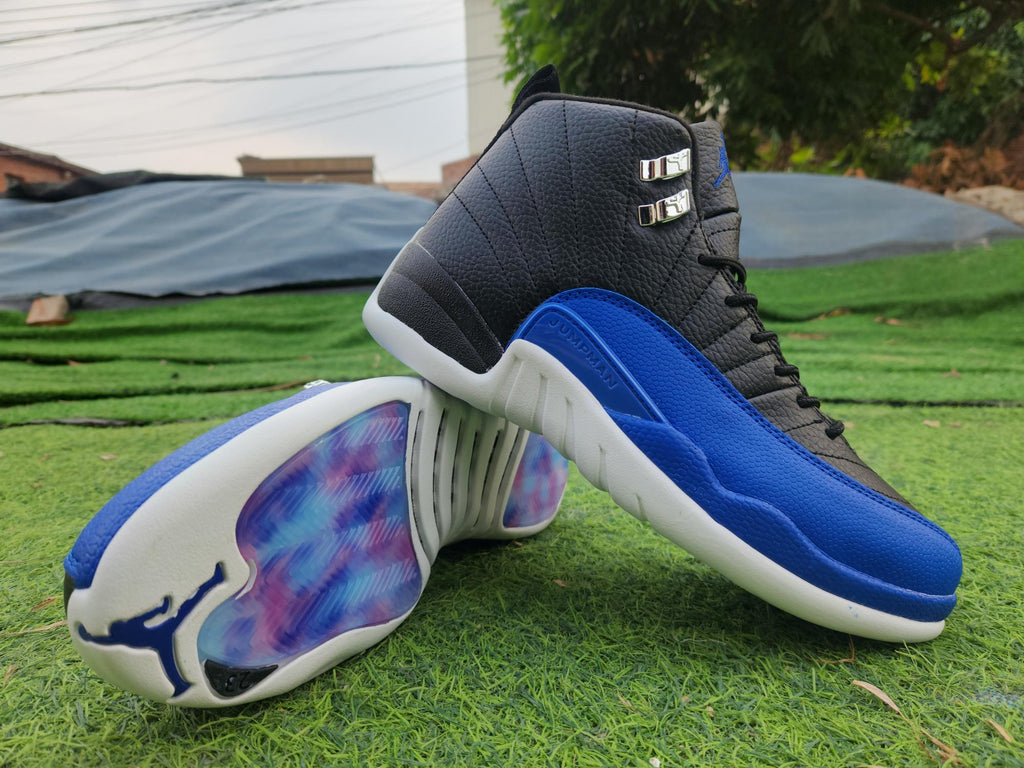 Air Jordan 12 Black Blue White Men's & Women's