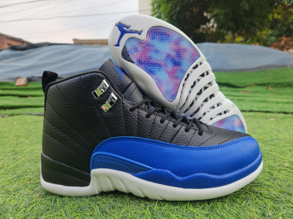 Air Jordan 12 Black Blue White Men's & Women's
