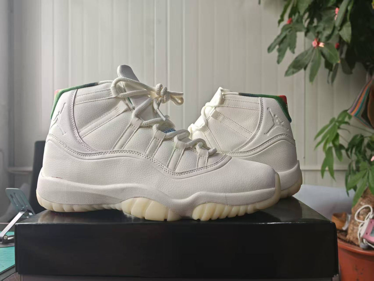 Air Jordan 11 Retro Sail Off-White Newsprint Sport Royal IO8959-133 Men's & Women's
