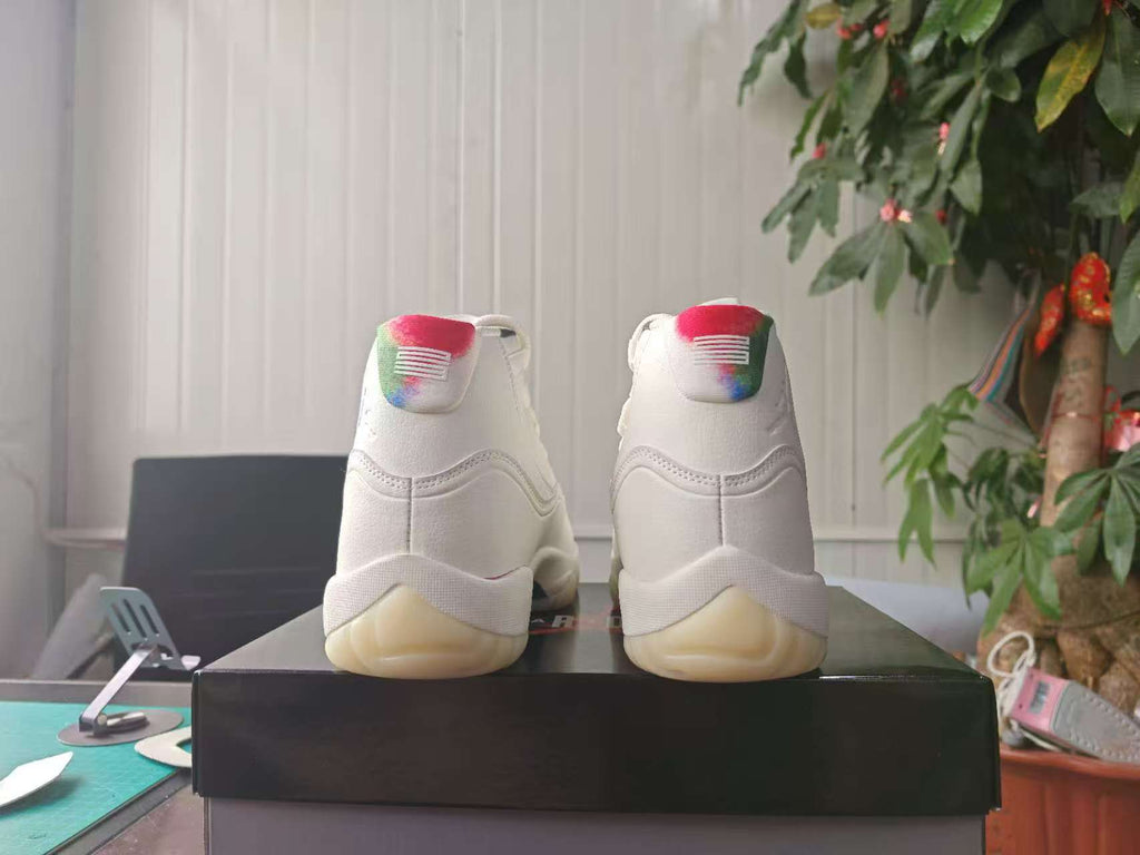 Air Jordan 11 Retro Sail Off-White Newsprint Sport Royal IO8959-133 Men's & Women's