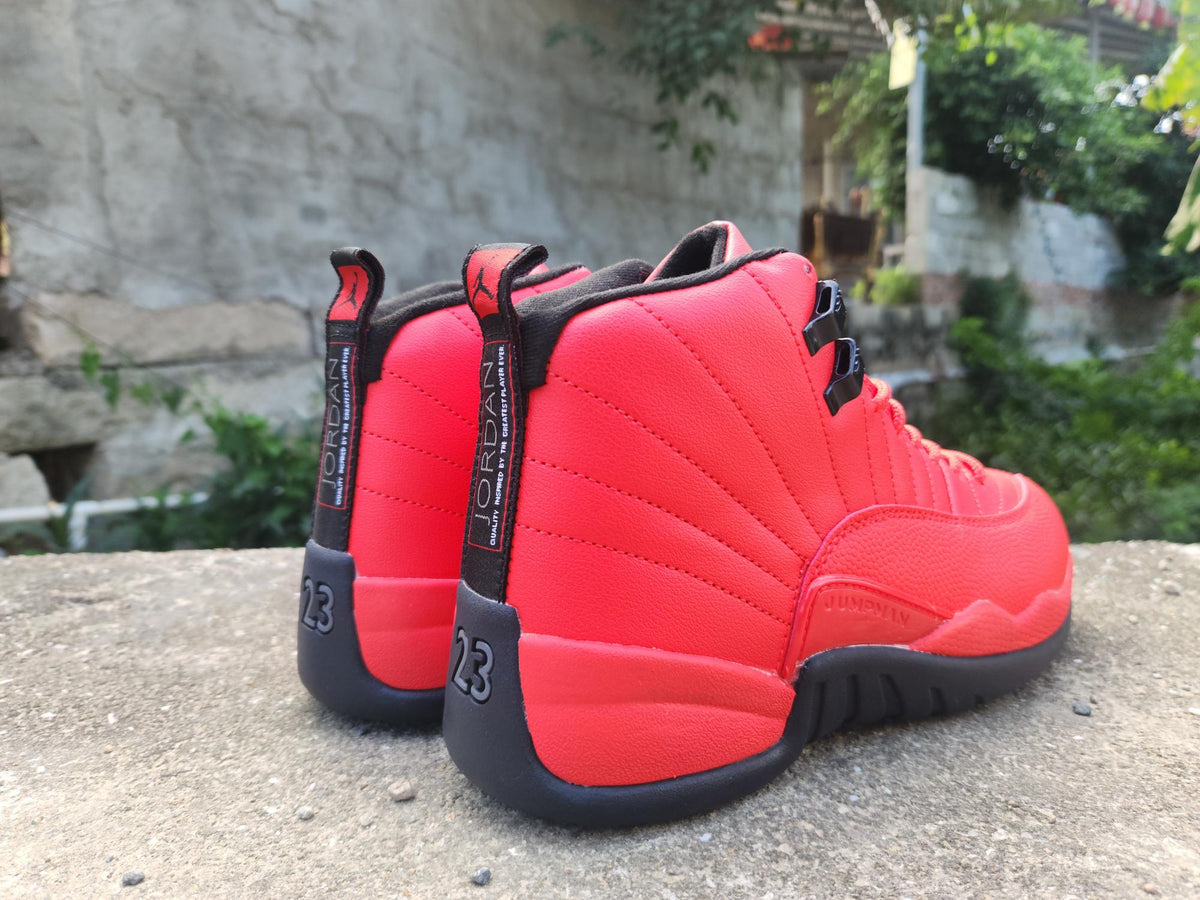 Air Jordan 12 Retro Black Red Men's & Women's
