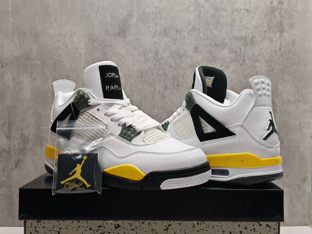 Air Jordan 4 Retro Lightning Tour Yellow White Dark Blue Grey