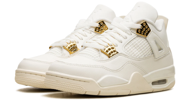 Air Jordan 4 WMNS “Metallic Gold” Sail/Black
