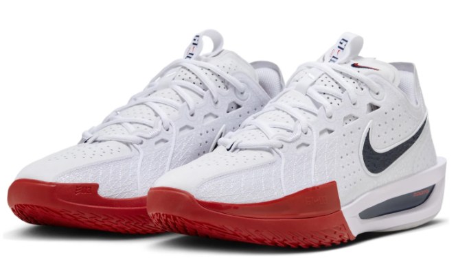 Nike Air Zoom GT Cut 3 EP White, Black & Red DV2918-103 | Court Speed