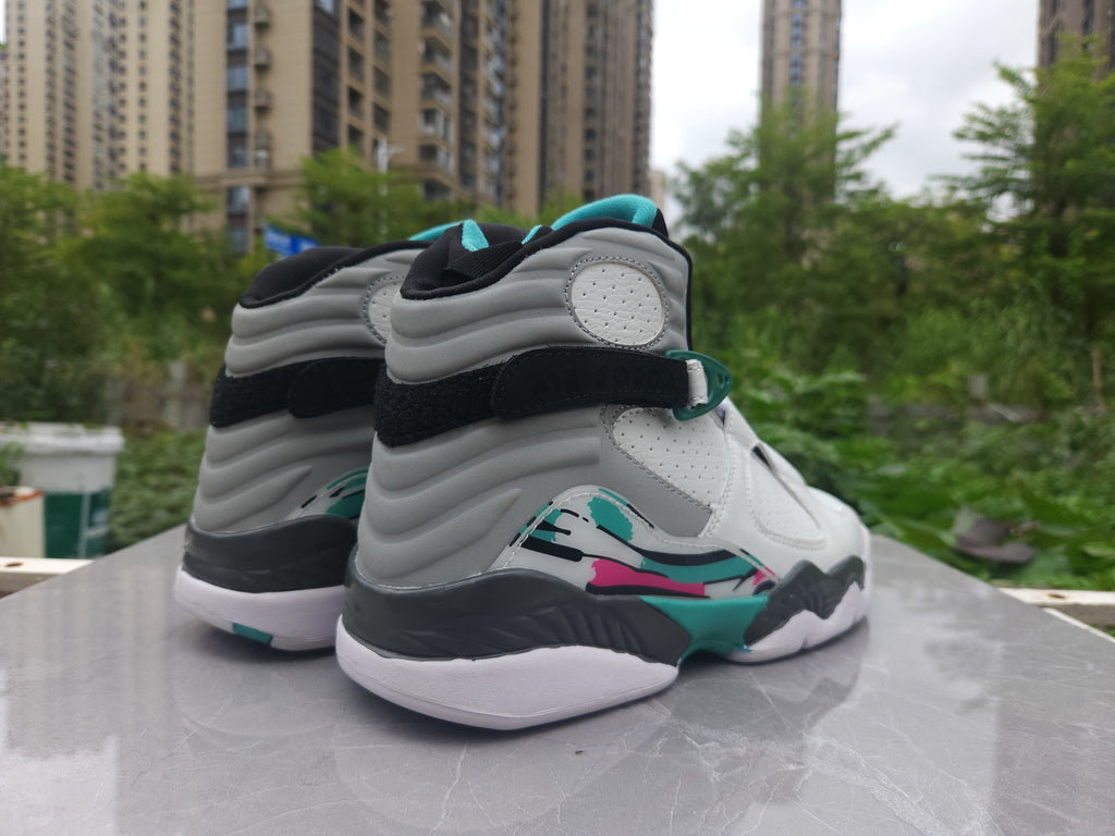 Air Jordan 8 Retro White-Grey-Green