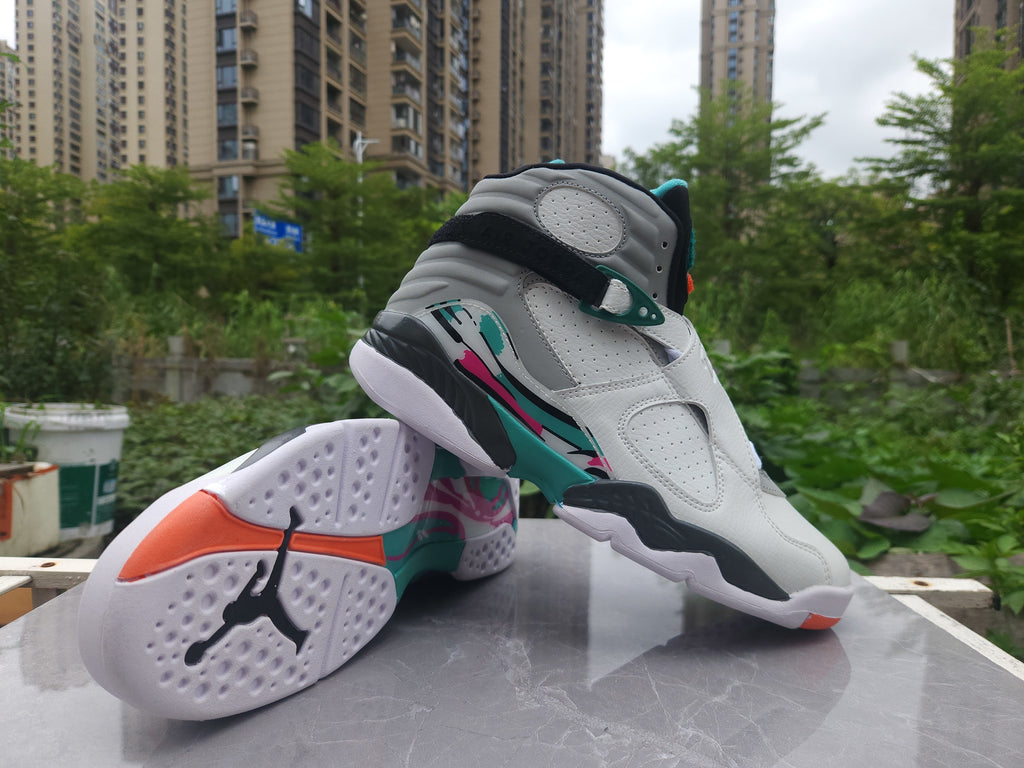 Air Jordan 8 Retro White-Grey-Green