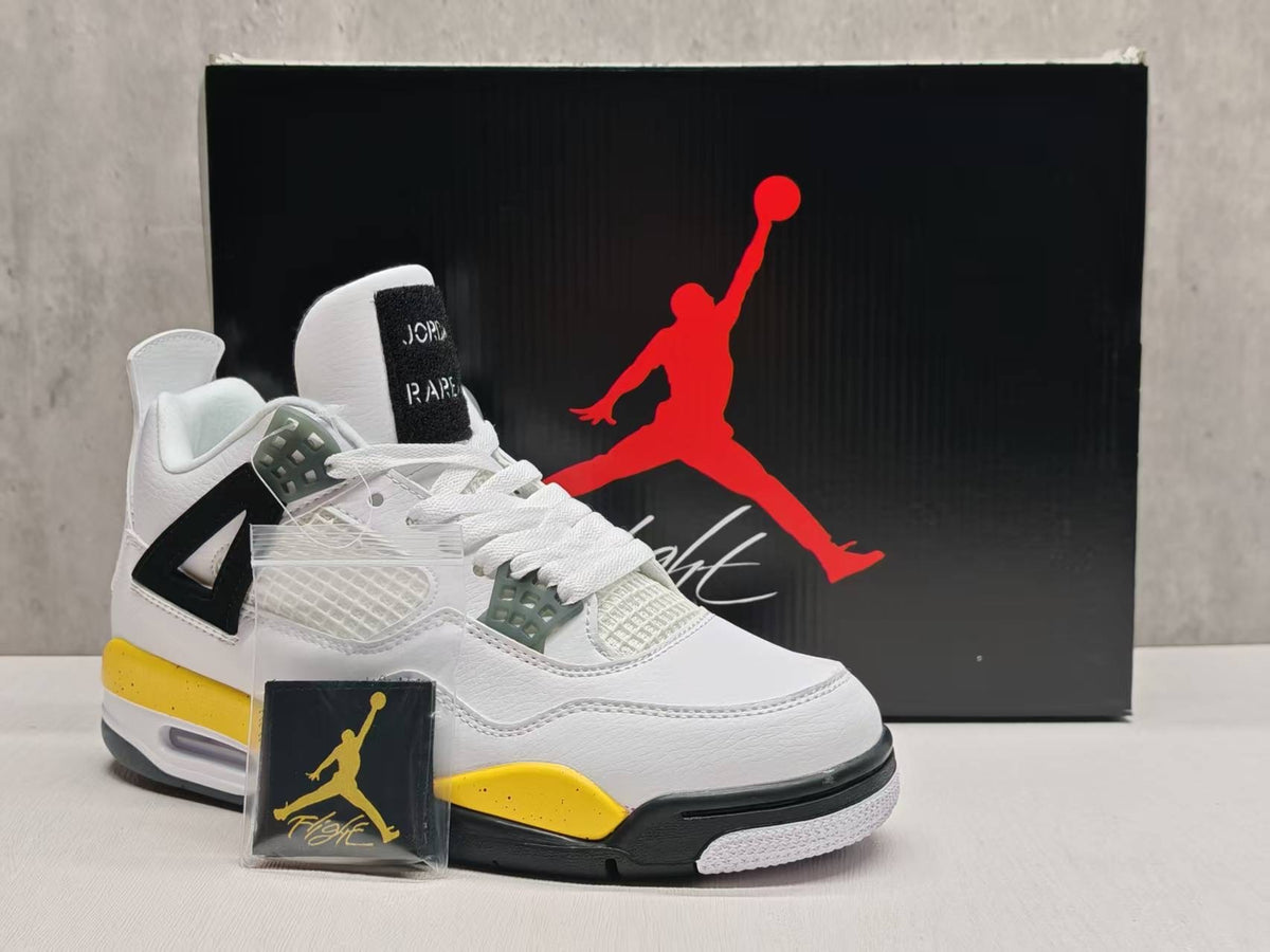 Air Jordan 4 Retro Lightning Tour Yellow White Dark Blue Grey