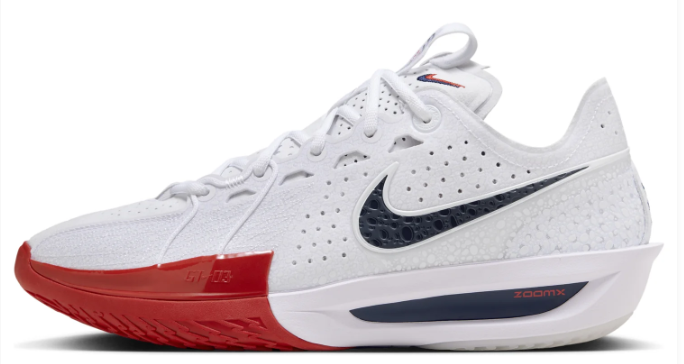 Nike Air Zoom GT Cut 3 EP White, Black & Red DV2918-103 | Court Speed