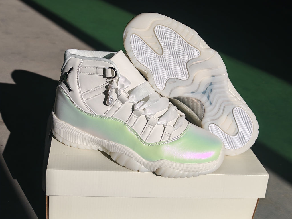 Air Jordan 11 Retro Sail Pearl Grey White Metallic Silver AR0715-110 Men's & Women's