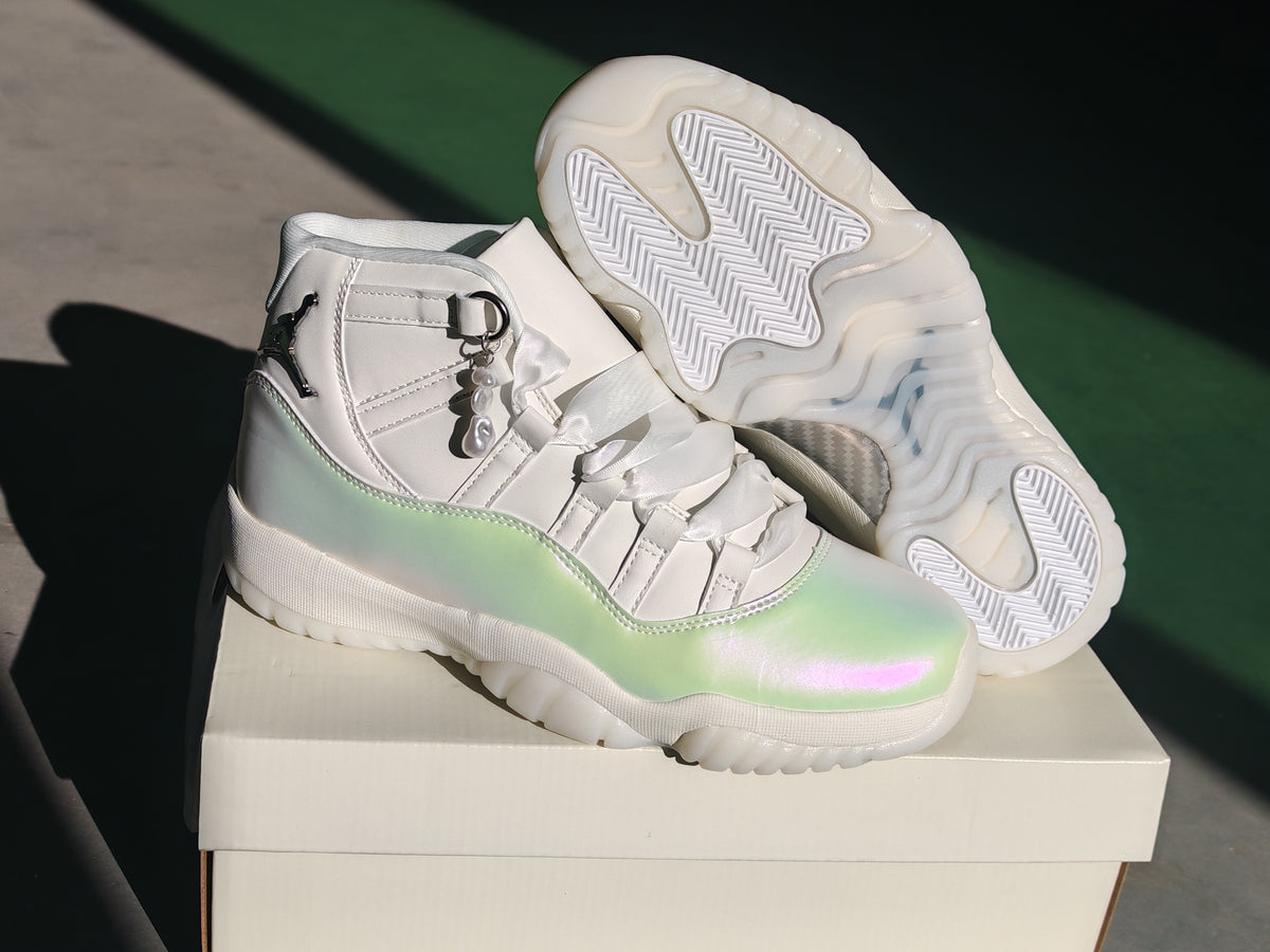 Air Jordan 11 Retro Sail Pearl Grey White Metallic Silver AR0715-110 Men's & Women's