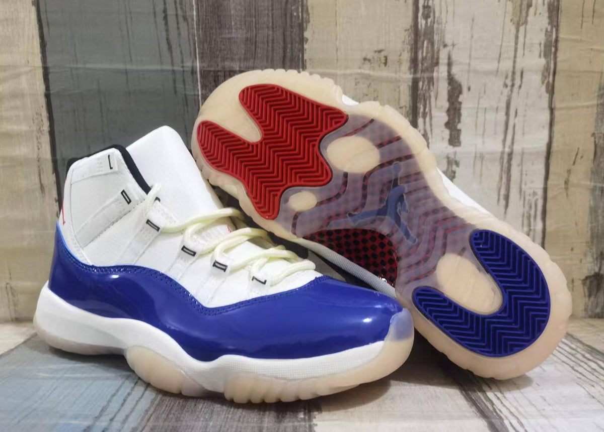 Air Jordan 11 Retro Sail Deep Royal Blue Fire Red Black IH0296-400 Men's & Women's