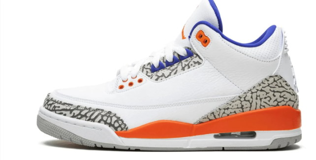 Air Jordan 3 Retro Knicks | Blue & Orange High-Top